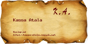 Kassa Atala névjegykártya